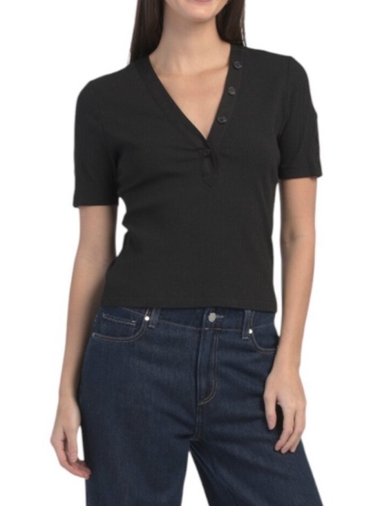 10 Crosby Derek Lam Tops - DEREK LAM 10 CROSBY Adrian Mixed Media Tee